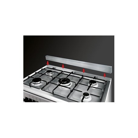 GLEM GAS A855EI CUCINA 80X50 5 FUOCHI A GAS FORNO ELETTRICO CLASSE A INOX