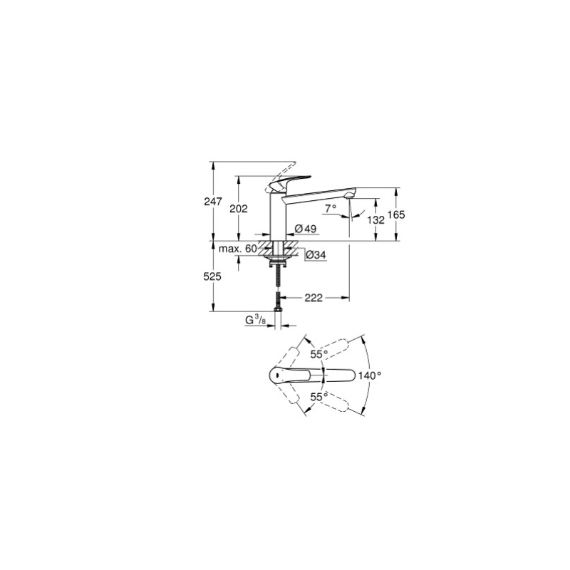 GROHE 304632430 Eurosmart Miscelatore...