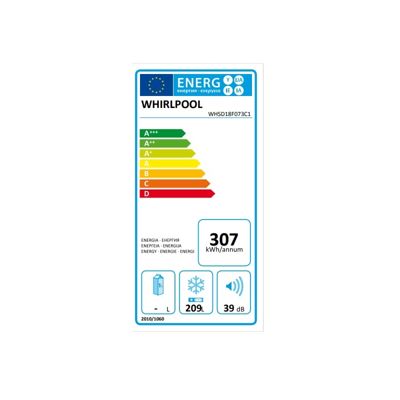 Whirlpool WHSD18F073C1 Congelatore verticale da...