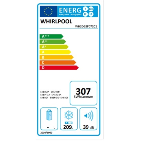 Whirlpool WHSD18F073C1 Congelatore verticale da incasso 209Lt No frost Classe D