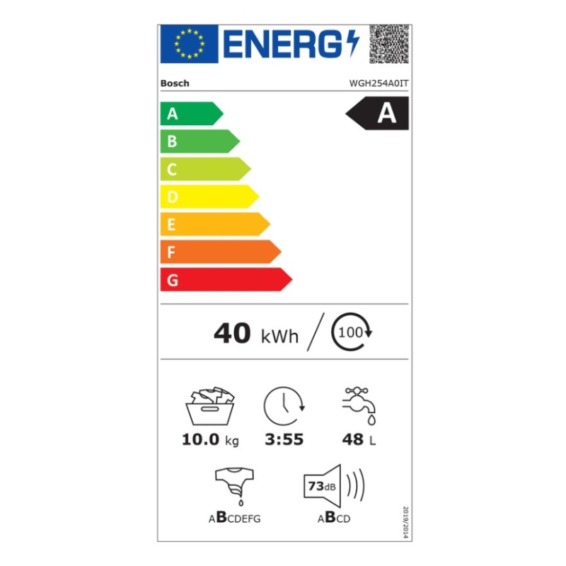 BOSCH WGH254A0IT Serie 6  Lavatrice 10 kg 1400...