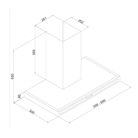 Silverline 3173.9.733.03 3173 Cappa a parete 90 cm con Drop control - Inox
