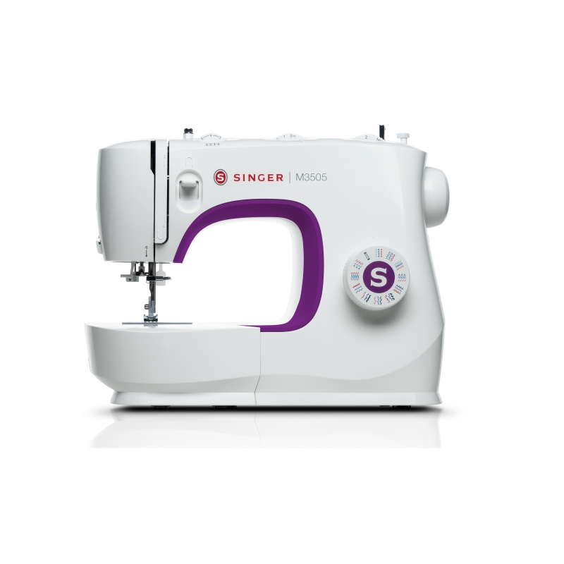 SINGER M3505 MACCHINA DA CUCIRE A BRACCIO LIBERO 32 PUNTI CON OCCHIELLATORE COLORE BIANCO
