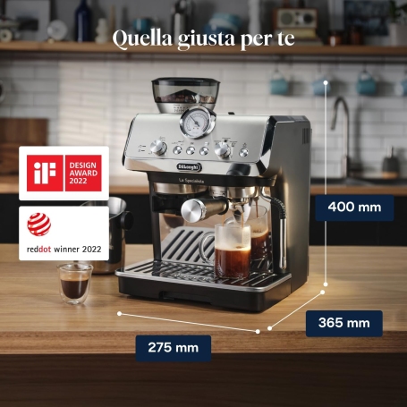 De Longhi LA SPECIALISTA ARTE EC9155.MB Macchina da caffè manuale 8 livelli di macinazione