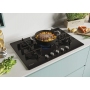 CANDY CVG74WPB PIANO COTTURA DA INCASSO 75 CM 5 FUOCHI A GAS IN VETRO NERO