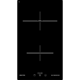 Schock STI32 piano cottura a induzione da incasso 30 cm 2 zone con Booster nero