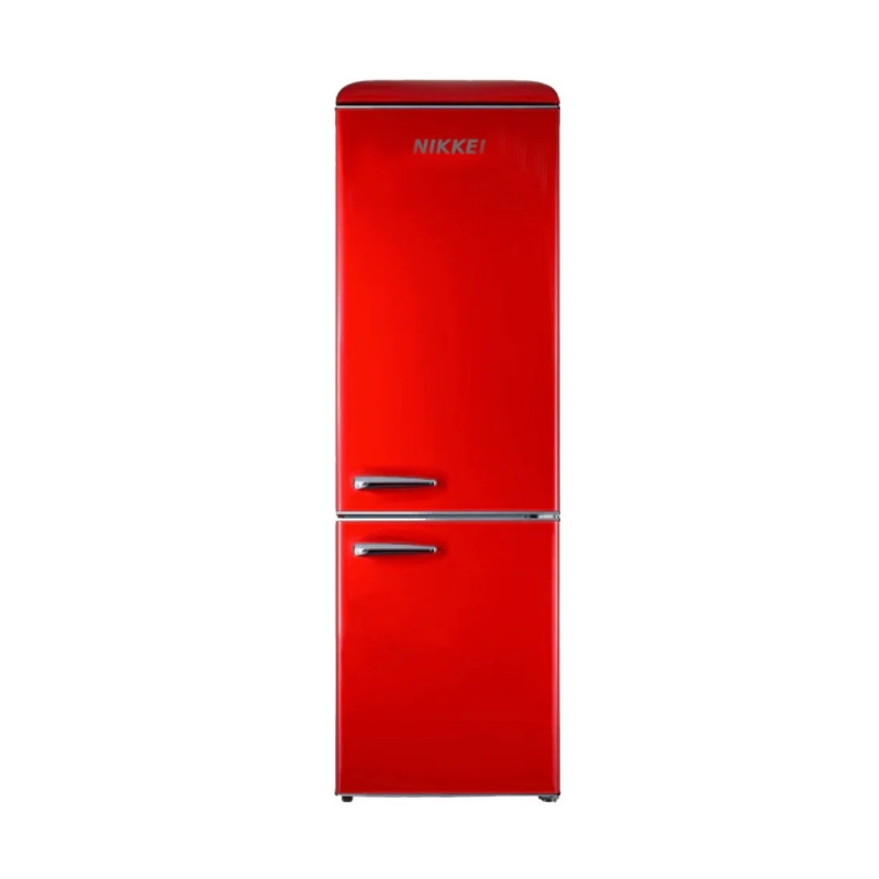 Nikkei GNCBV310RE frigorifero combinato retrò 300L Rosso