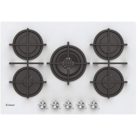 CANDY CVG74WPW PIANO COTTURA 75CM 5 FUOCHI A GAS GRIGLIE...