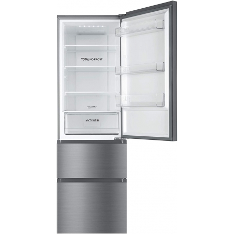 HAIER HTR3619ENMN FRIGORIFERO COMBINATO 348 LT NO FROST CLASSE E COLORE INOX - PROMO