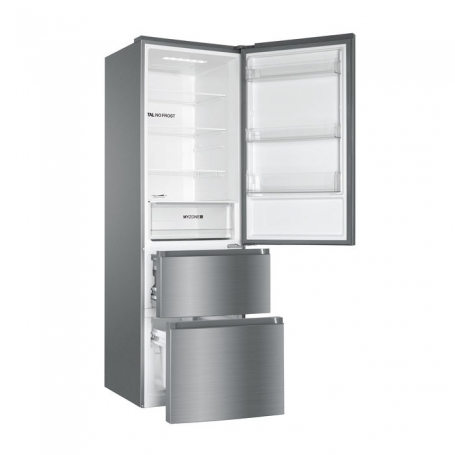 HAIER HTR3619ENMN FRIGORIFERO COMBINATO 348 LT NO FROST CLASSE E COLORE INOX - PROMO