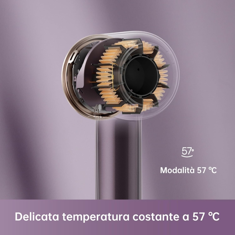 Dreame Hair Glory Combo Viola flusso aria 70 metri al secondo