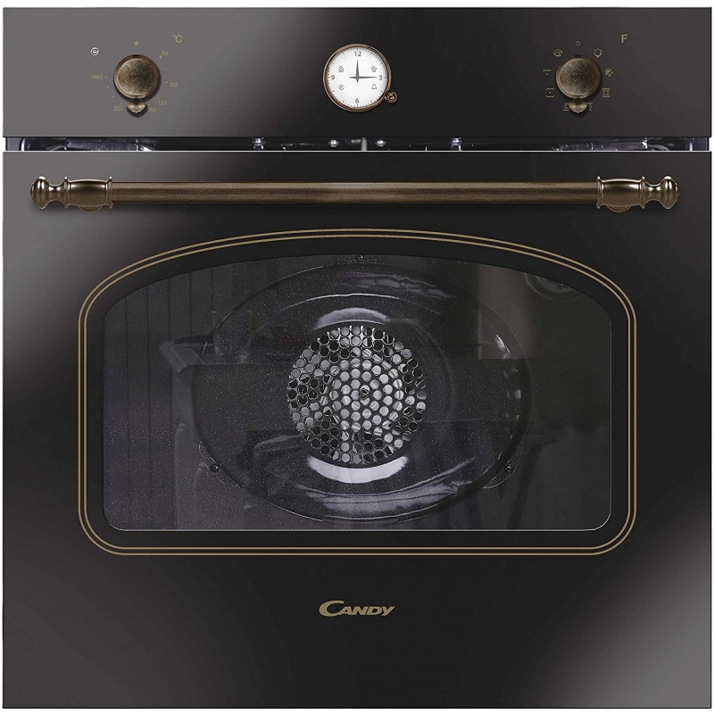 CANDY FCC604GH/E FORNO ELETTRICO DA INCASSO MULTIFUNZIONE 60CM 65 LITRI CLASSE A+ STILE RUSTICO ANTRACITE