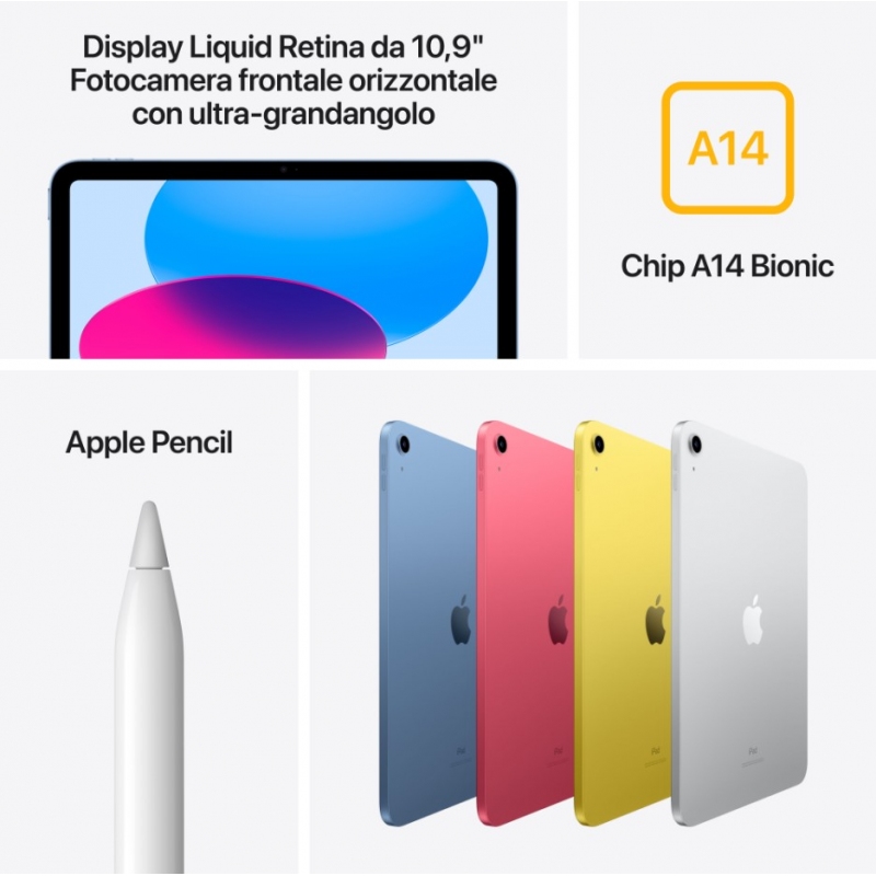 APPLE IPAD (2022) 10.9 WI-FI 64GB COLORE ARGENTO MPQ03TY/A - PROMO
