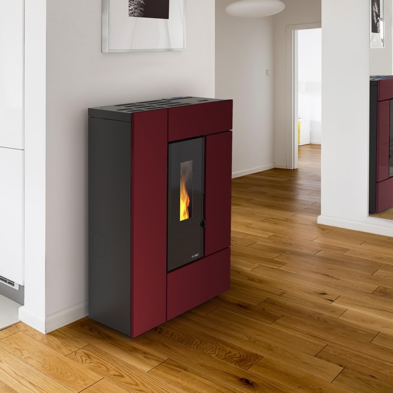 Dal Zotto LEYLA ELITE Stufa a pellet 8 kw bordeaux