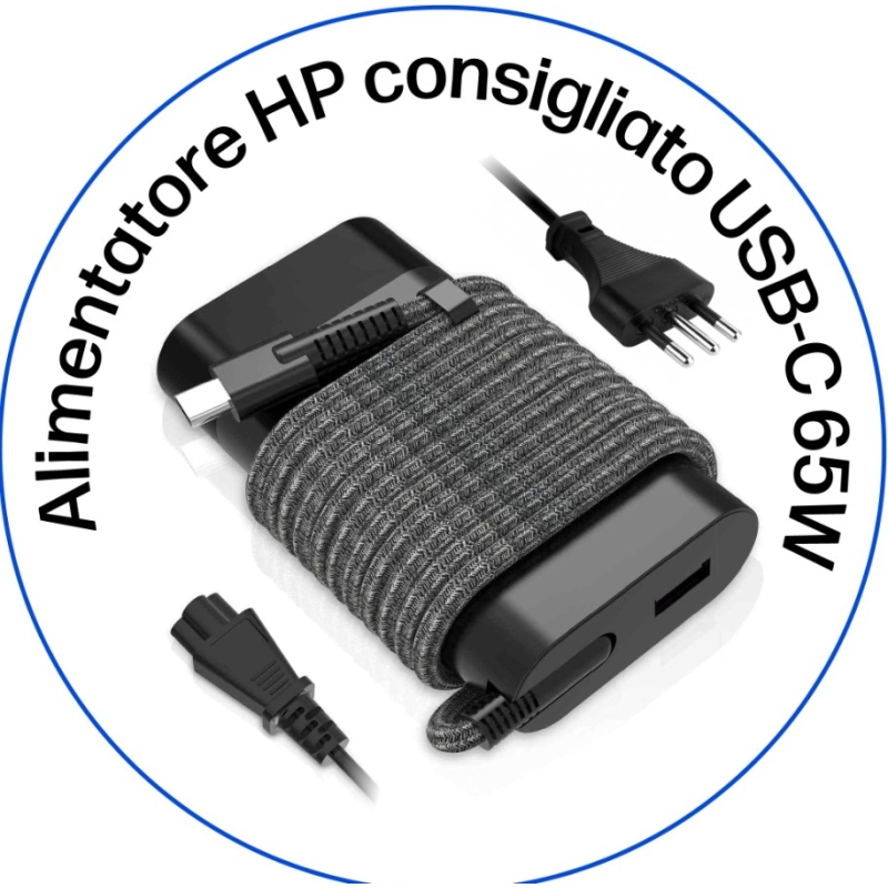 Hp 671R2AA 	Alimentatore Usb-C da 65W...