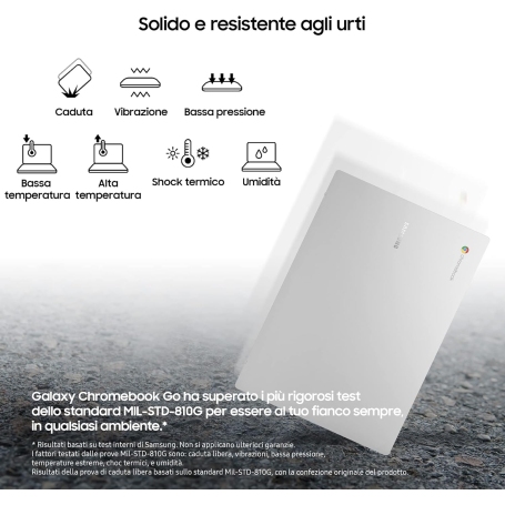 Samsung Galaxy Chromebook Go con webcam integrata