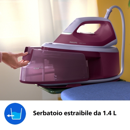 Philips PSG3001/30 ferro da stiro con caldaia 2400W serbatoio 1,4L