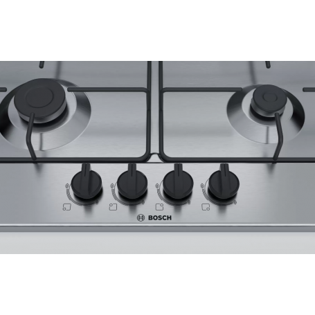 BOSCH PGP6B5B86 SERIE 4 PIANO COTTURA 4 FUOCHI A GAS INOX