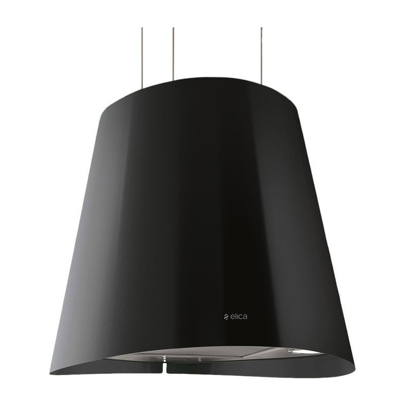 ELICA PRF0071970D - PRF0071970C JUNO BK/F 51 CAPPA AD ISOLA SOSPESA LIVE FILTRANTE 51 CM CLASSE A COLORE NERO