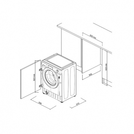 Lavatrice da incasso Candy CBW 27D1E-S 7Kg 1200 Giri Classe D - CBW27D1E-S