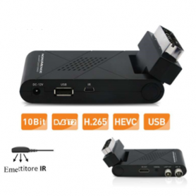 NORDMENDE SCART26510N RICEVITORE DIGITALE TERRESTE DVB-T/T2 H.265 HEVC USB COLORE NERO - PROMO