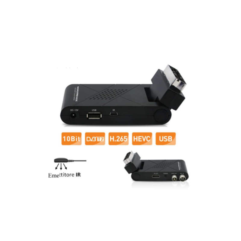 NORDMENDE SCART26510N RICEVITORE DIGITALE TERRESTE DVB-T/T2 H.265 HEVC USB COLORE NERO - PROMO