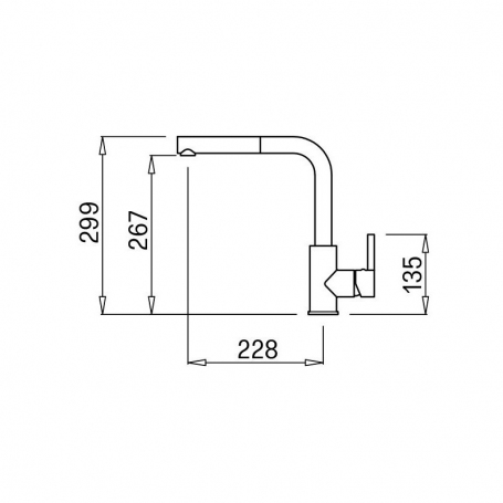 ELLECI MGKC0240 MISCELATORE MONOCOMANDO A CANNA ALTA DOCCETTA ESTRAIBILE COLORE NERO - PROMO