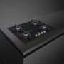 SMEG PV264N PIANO COTTURA DA INCASSO 60CM 4 FUOCHI A GAS GRIGLIE IN GHISA IN VETRO NERO