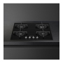 SMEG PV264N PIANO COTTURA DA INCASSO 60CM 4 FUOCHI A GAS GRIGLIE IN GHISA IN VETRO NERO
