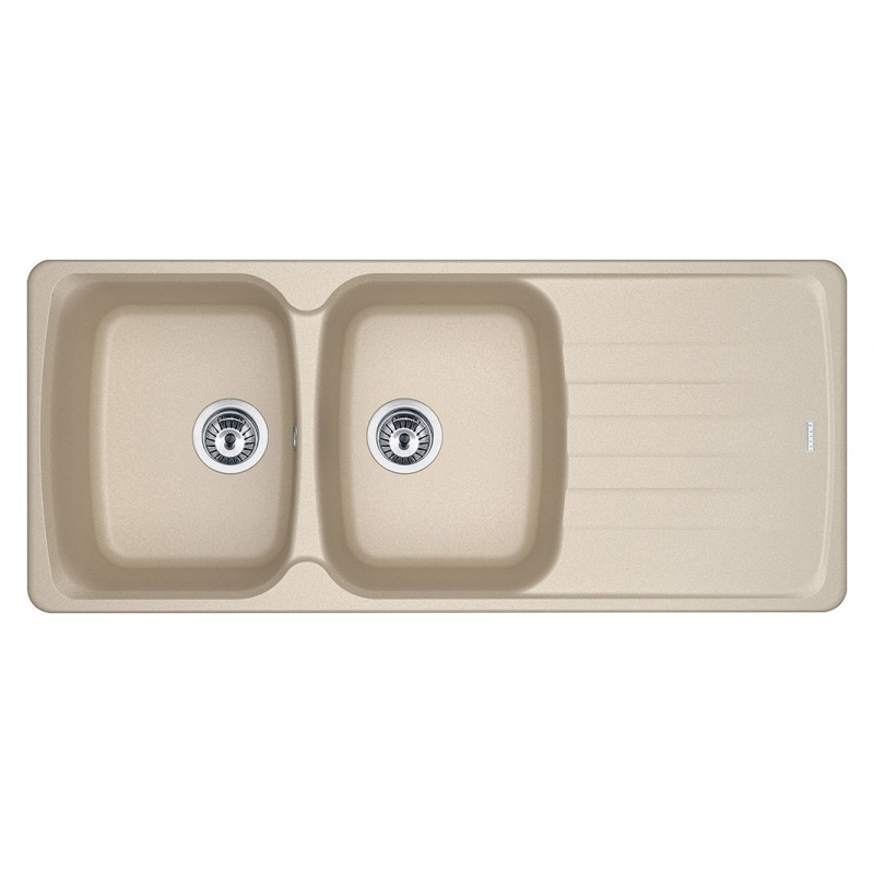 FRANKE AZG621 LAVELLO 116x50 CM 2 VASCHE + GOCCIOLATOIO REVERSIBILE COLORE AVENA - 114.0490.256