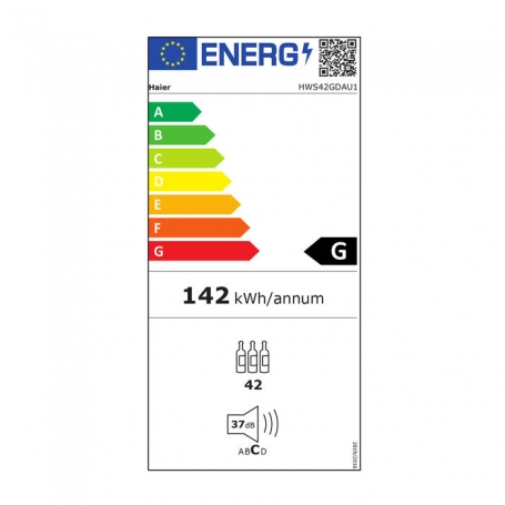 HAIER HWS42GDAU1 CANTINETTA VINI 42 BOTTIGLIE DUAL SPACE 109LT WIFI CLASSE G