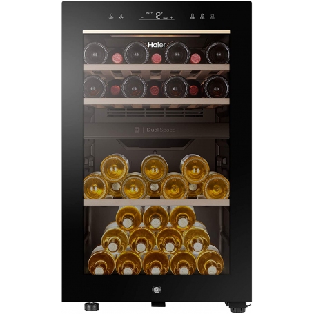 HAIER HWS42GDAU1 CANTINETTA VINI 42 BOTTIGLIE DUAL SPACE 109LT WIFI CLASSE G COLORE NERO