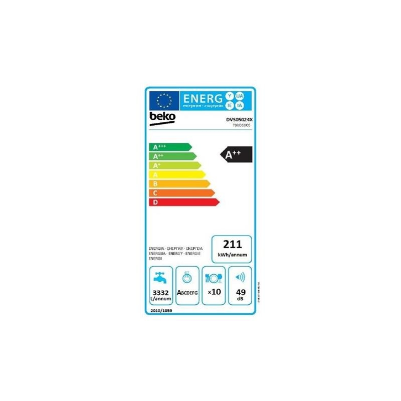 BEKO DVS05024X LAVASTOVIGLIE SLIM LIBERA...