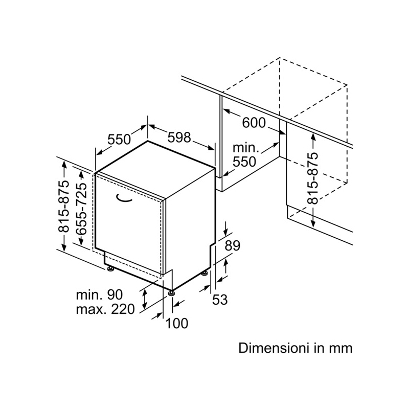BOSCH SMV4HCX52E LAVASTOVIGLIE DA INCASSO A...