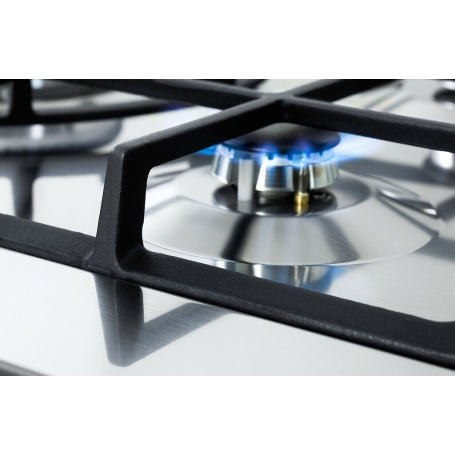 DE LONGHI NSL590DX PIANO COTTURA DA INCASSO 90CM 5 FUOCHI GRIGLIE IN GHISA INOX