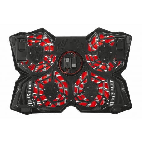 TRUST 20817 GXT278 COOL STAND PER NOTEBOOK FINO A 17,3" REGOLABILE IN ALTEZZA 4 VENTOLE RETROILLUMINATE  - PROMOZIONE