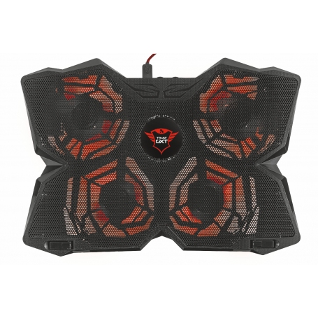 TRUST 20817 GXT278 COOL STAND PER NOTEBOOK FINO A 17,3" REGOLABILE IN ALTEZZA 4 VENTOLE RETROILLUMINATE  - PROMOZIONE