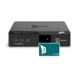 TELESYSTEM TS9018 HD TIVU'SAT RICEVITORE TV HD DVB-S + CARD TV SAT COLORE NERO - PROMO