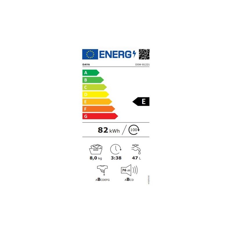 DAYA DSW-81221 LAVATRICE 8KG 1200 GIRI 16...