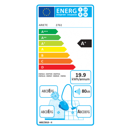 ARIETE 2761 SCOPA ELETTRICA SENZA SACCO POTENZA MAX 600W CAPIENZA 0,5 LT - PROMO