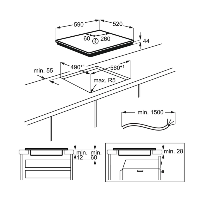ELECTROLUX EIL63443 PIANO COTTURA A INDUZIONE...