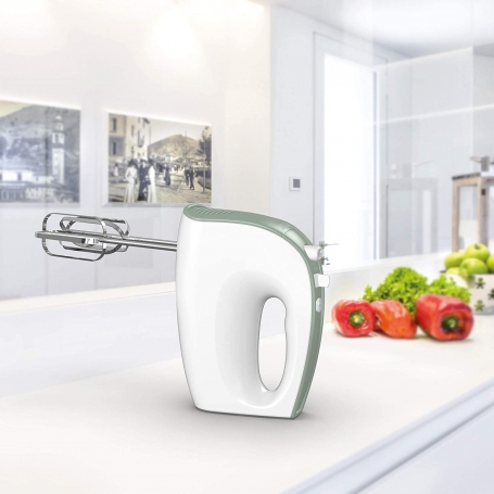 IMETEC 7485 SBATTITORE ELETTRICO CON 2 FRUSTE E 2 GANCI 500W COLORE BIANCO E VERDE - PROMO