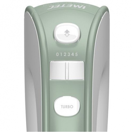 IMETEC 7485 SBATTITORE ELETTRICO CON 2 FRUSTE E 2 GANCI 500W COLORE BIANCO E VERDE - PROMO