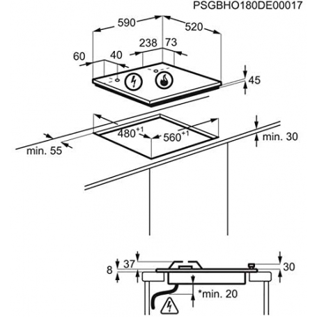 ELECTROLUX KGS6424SX PIANO COTTURA DA 60CM 4 FUOCHI A GAS COLORE INOX - PROMO