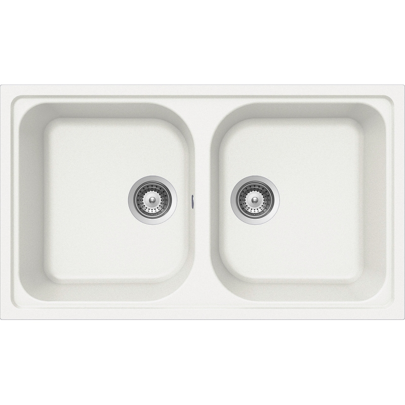 SCHOCK FOMN200A07 LAVELLO DA INCASSO 2 VASCHE 86X50 CM BIANCO