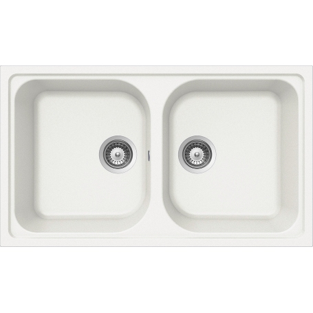 SCHOCK FOMN200A07 LAVELLO DA INCASSO 2 VASCHE 86X50 CM BIANCO