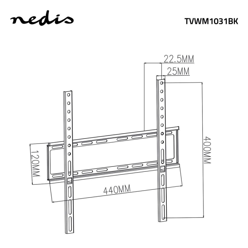 NEDIS TVWM1031BK SUPPORTO DA PARETE PER TV 23"/55"