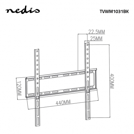 NEDIS TVWM1031BK SUPPORTO DA PARETE PER TV 23"/55"
