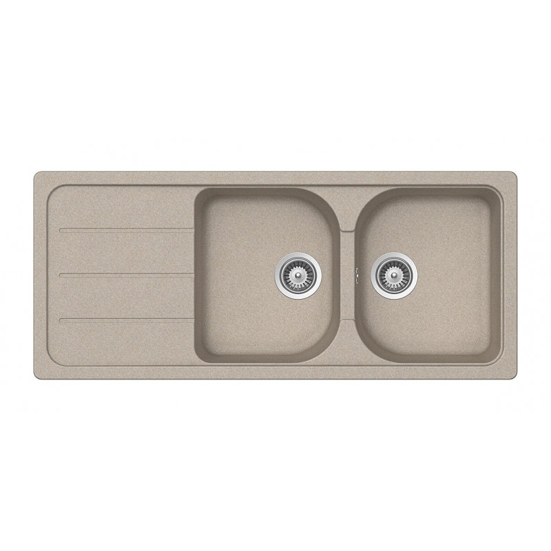 SCHOCK FOMD200A58 LAVELLO 116X50CM 2 VASCHE + GOCCIOLATOIO REVERSIBILE COLORE AVENA