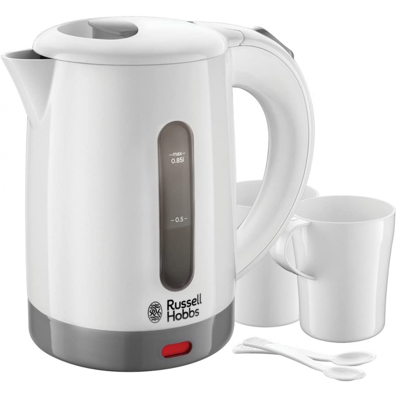 RUSSELL HOBBS 23840-70 BOLLITORE DA VIAGGIO 1000W 0,85LT 2 TAZZE COLORE GRIGIO/BIANCO - PROMO